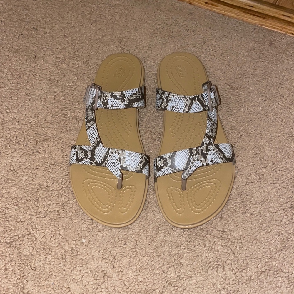 Snakeskin Croc Sandals
